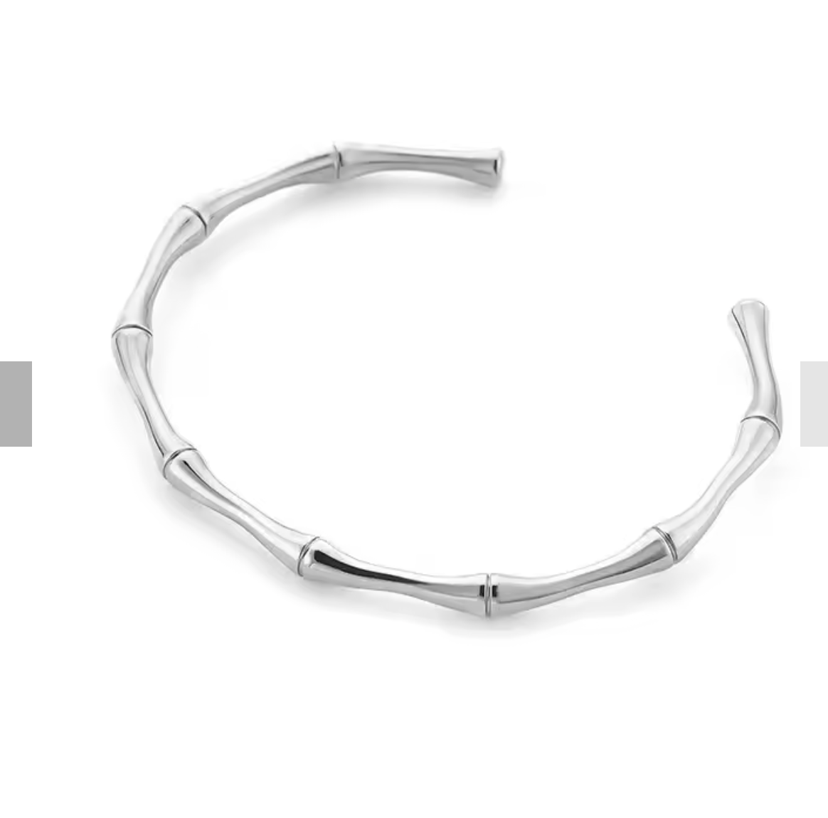 Simple Bamboo Knot Stainless Steel Cuff Bracelet