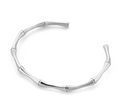 Simple Bamboo Knot Stainless Steel Cuff Bracelet