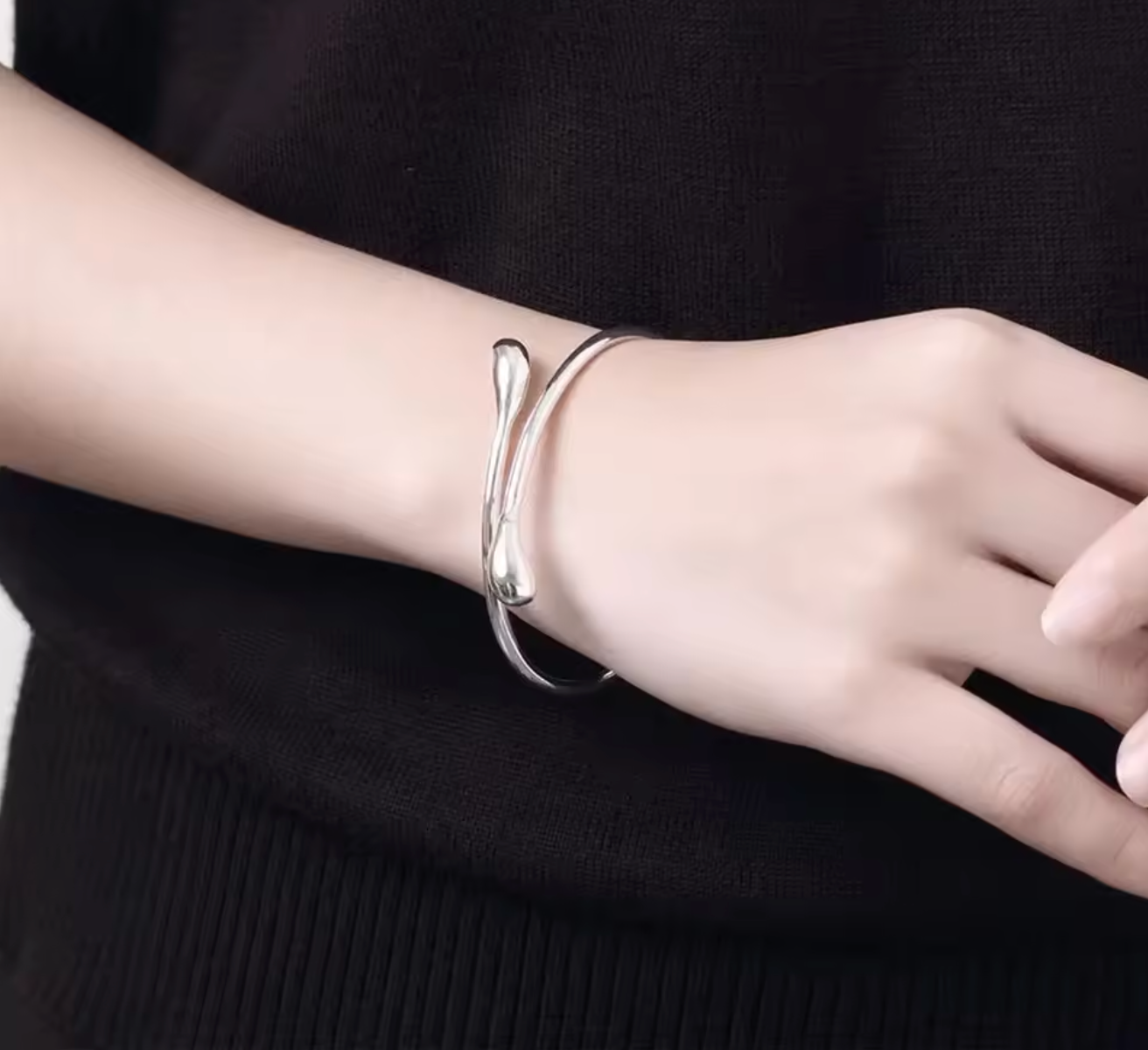 925 Sterling Silver Water Drop Bracelet for Women