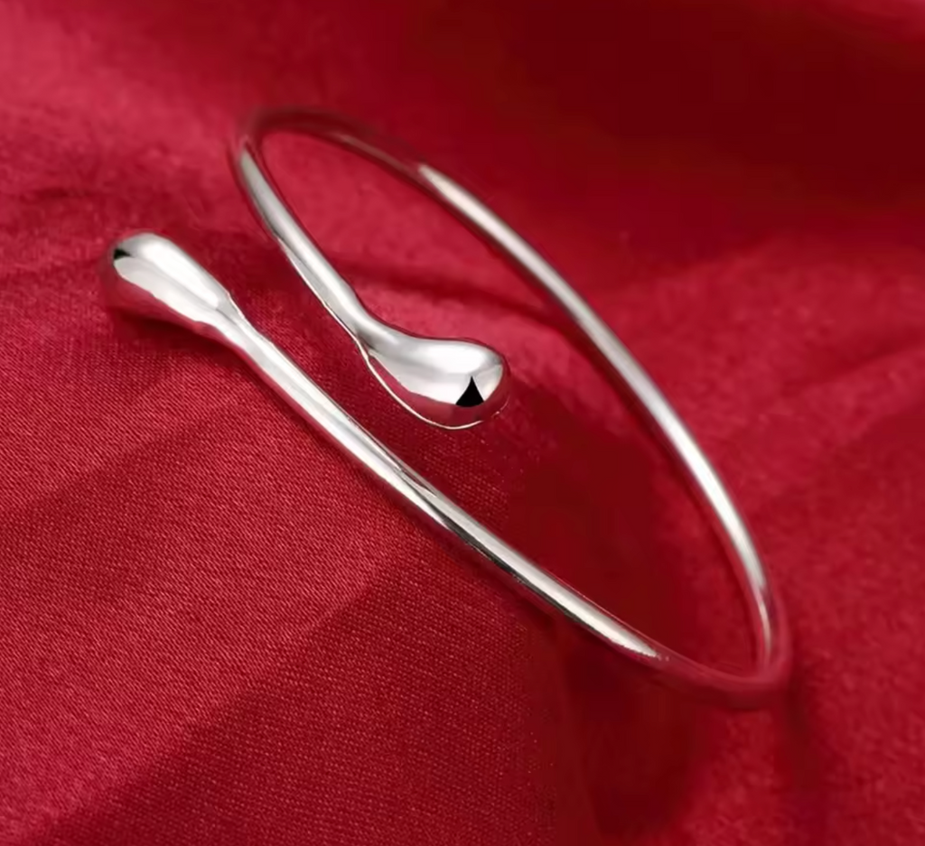 925 Sterling Silver Water Drop Bracelet for Women