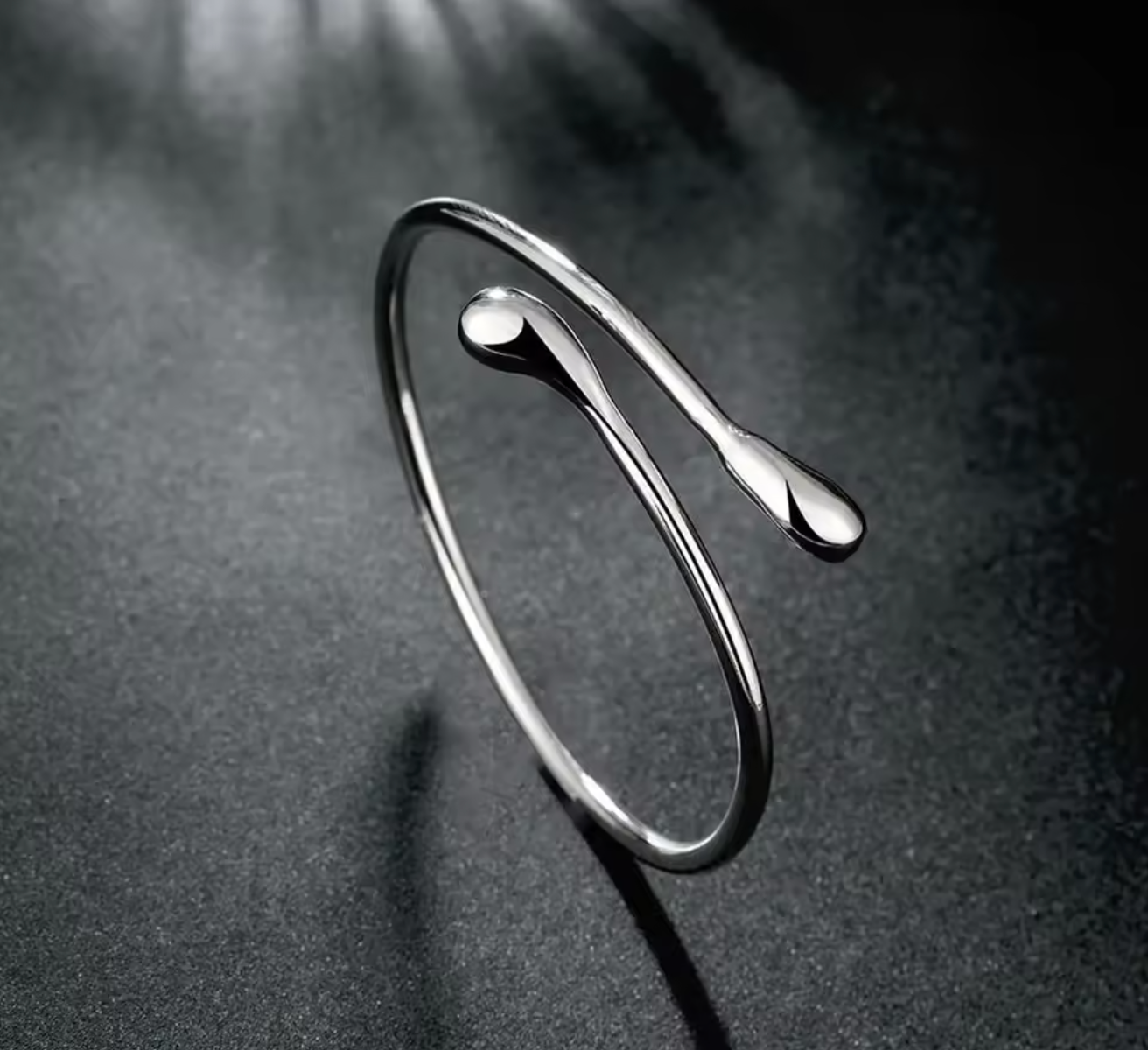 925 Sterling Silver Water Drop Bracelet for Women