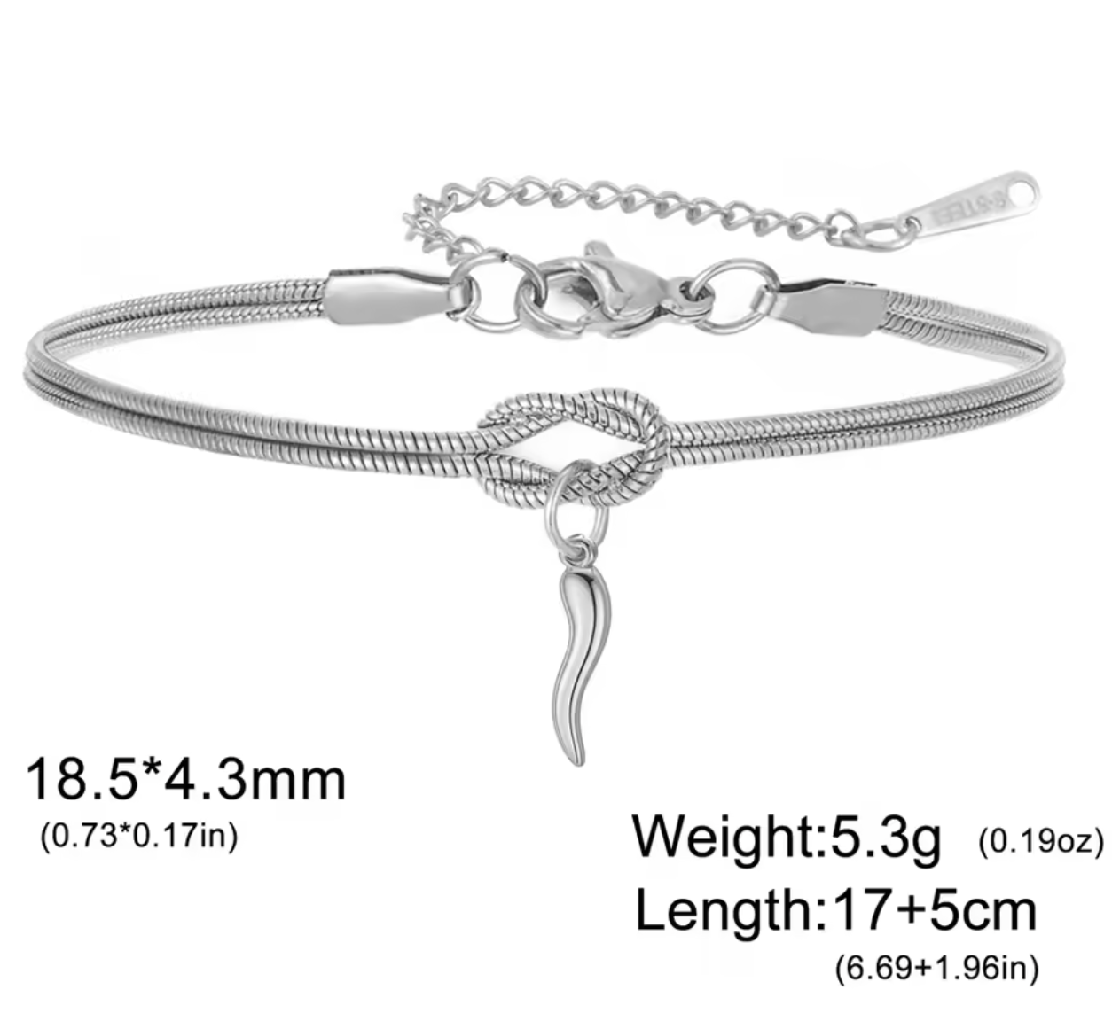 Italian Cornicello Lucky Horn Charm Bracelet
