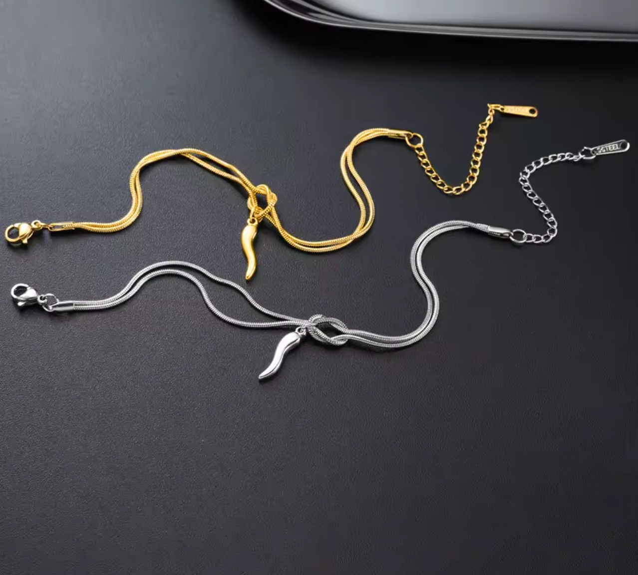 Italian Cornicello Lucky Horn Charm Bracelet