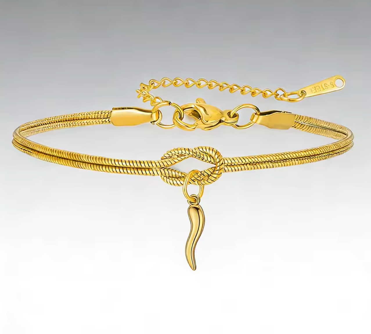 Italian Cornicello Lucky Horn Charm Bracelet