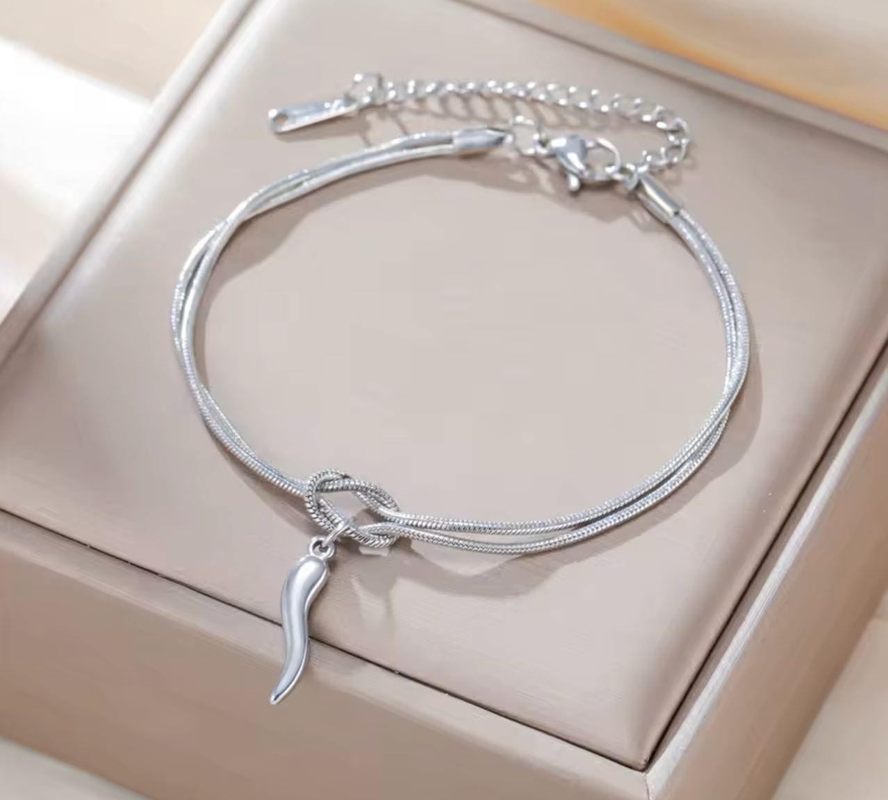 Italian Cornicello Lucky Horn Charm Bracelet
